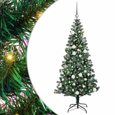 vidaXL Künstlicher vorbeleuchteter Weihnachtsbaum Grün 180 cm
