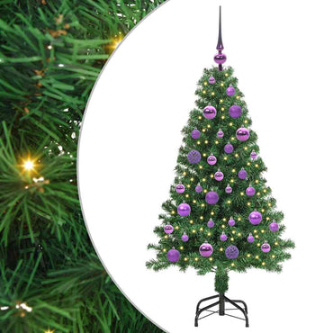 vidaXL Künstlicher Weihnachtsbaum mit 150 LEDs mit Ständer Grün 120 cm