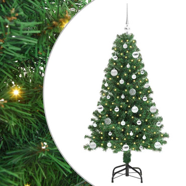 vidaXL Künstlicher Weihnachtsbaum mit 150 LEDs mit Ständer Grün 150 cm