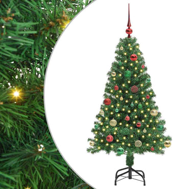 vidaXL Künstlicher Weihnachtsbaum mit 150 LEDs mit Ständer Grün 150 cm