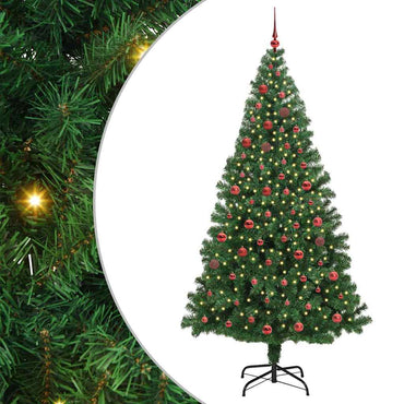 vidaXL Künstlicher Weihnachtsbaum mit 300 LEDs mit Ständer Grün 210 cm