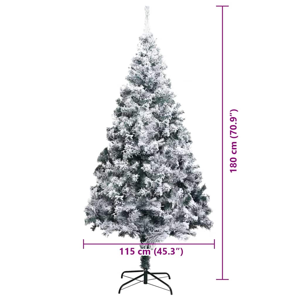 vidaXL Künstlicher Weihnachtsbaum mit 300 LEDs mit Ständer Weiß 180 cm