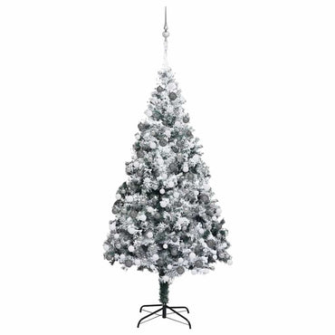 vidaXL Künstlicher Weihnachtsbaum mit 300 LEDs mit Ständer Weiß 180 cm