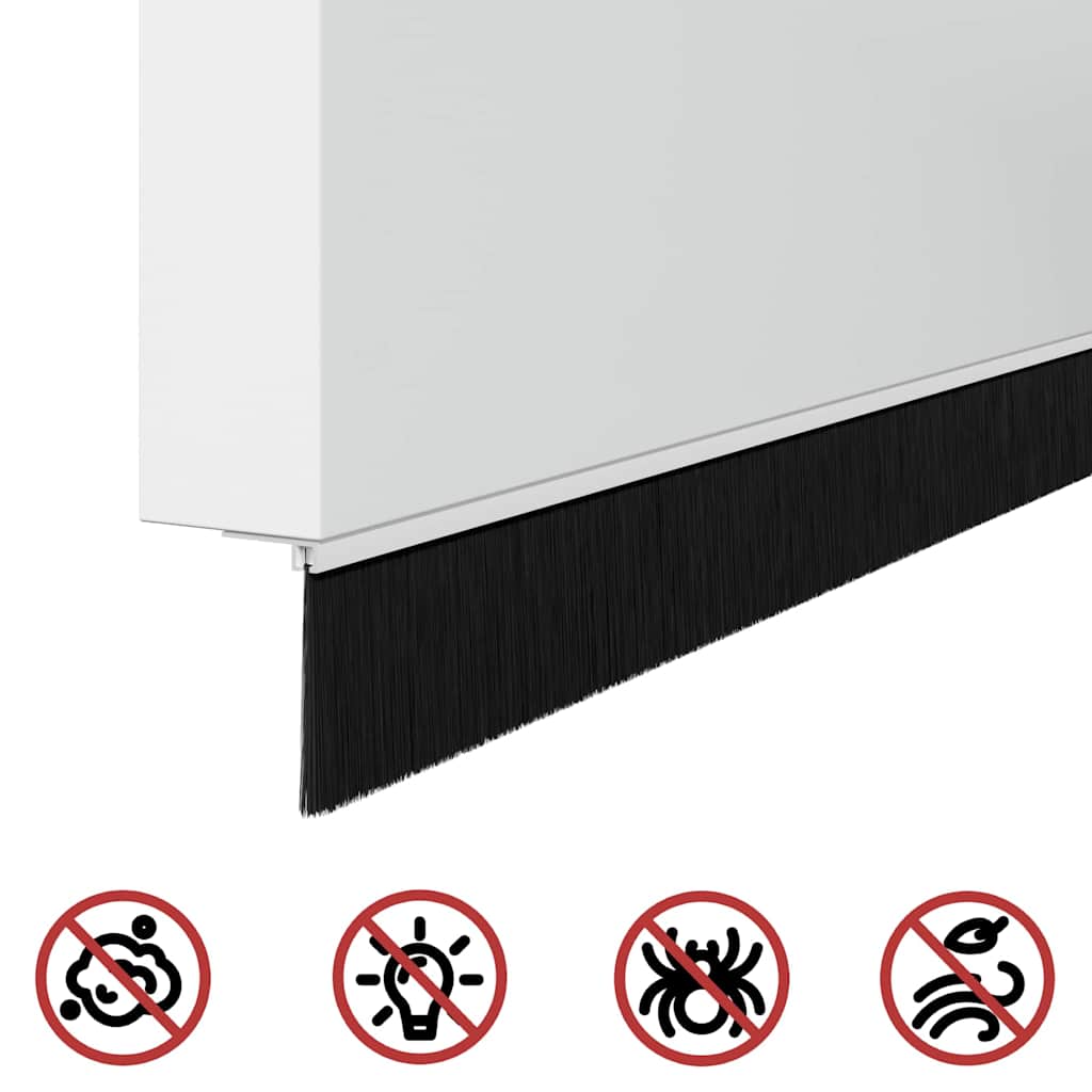 Aufsteck Türbürstendichtungen 12 pcs Weiß 100 cm