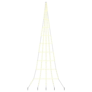vidaXL LED Weihnachtsbaum mit Erdspießen Warmes Weiß 511 cm Metall