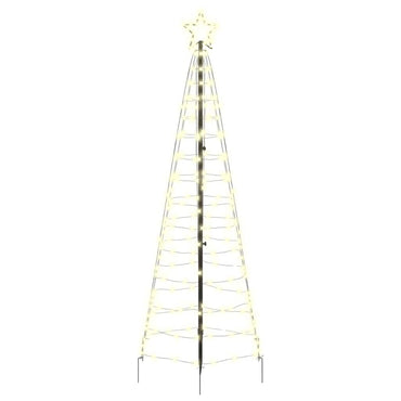 vidaXL LED Weihnachtsbaum mit Erdspießen Warmes Weiß 250 cm Eisen