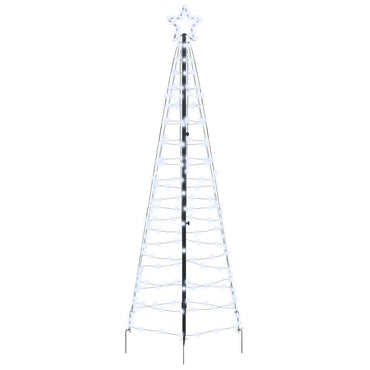vidaXL LED Weihnachtsbaum mit Erdspießen Kaltweiß 250 cm Eisen