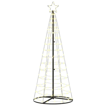 vidaXL Sapin de Noël LED avec 390 LED Blanc Chaud 250 cm Fer