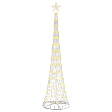 vidaXL Sapin de Noël LED Blanc Chaud 70 x 70 x 250 cm Métal