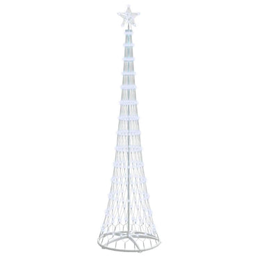 vidaXL Sapin de Noël LED avec support Blanc froid 70 x 70 x 250 cm Métal