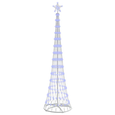 vidaXL Sapin de Noël LED avec 290 LED bleu 70 x 70 x 250 cm Métal