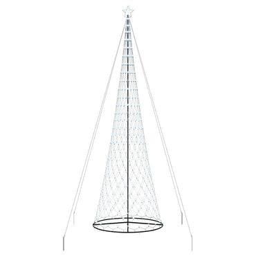 vidaXL LED-Weihnachtsbaum mit 555 LEDs Kaltweiß 500 cm Metall