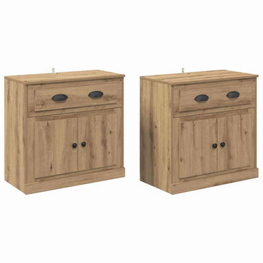 vidaXL Sideboards 2 pcs Artisan-Eiche 70 x 35,5 x 67,5 cm