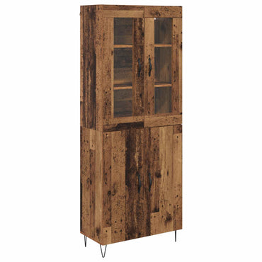 vidaXL Highboard en bois de récupération 69,5 x 34 x 180 cm Aggloméré