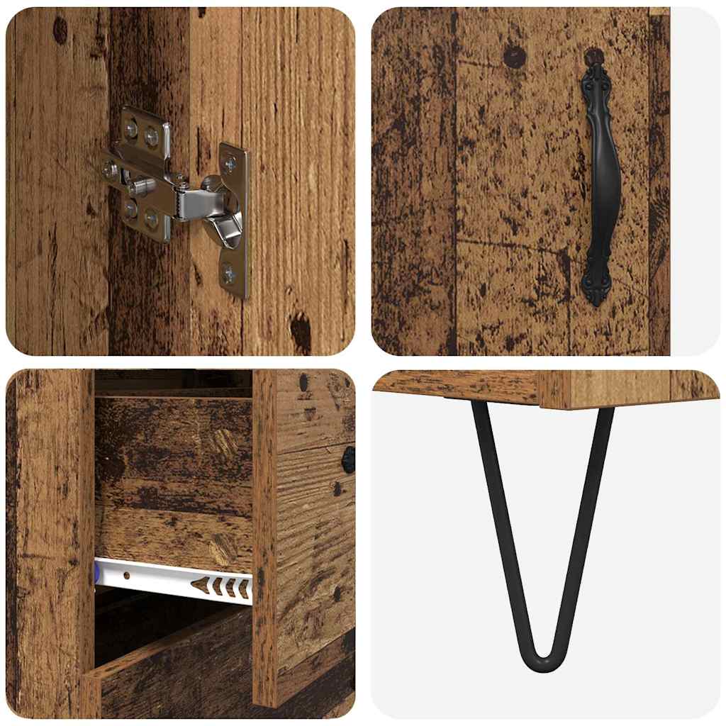 Highboard Altholz 69,5 x 34 x 90 cm Holzwerkstoff