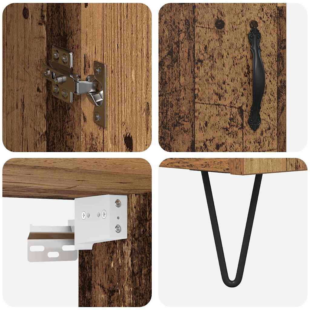 Highboard Altholz 69,5 x 34 x 90 cm Holzwerkstoff