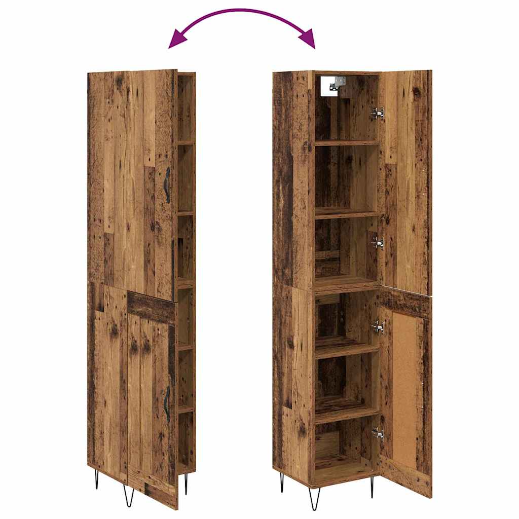 vidaXL Highboard Altholz 34,5 x 34 x 90 cm Holzwerkstoff