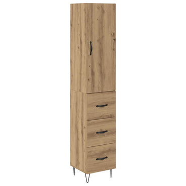 vidaXL Highboard Artisan-Eiche 34,5 x 34 x 90 cm Holzwerkstoff