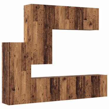 vidaXL Meuble TV mural 5 pcs bois recyclé reconstitué