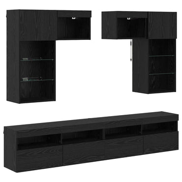 vidaXL Meubles TV muraux 6 pcs Chêne artisan Bois d'ingénierie