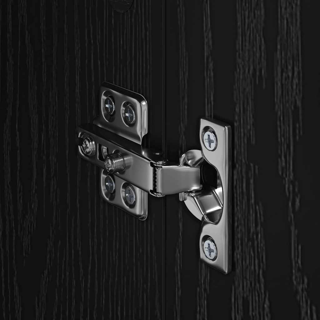 vidaXL Sideboards Corona 2 pcs Schwarz Eichen-Optik 59 x 39 x 80 cm
