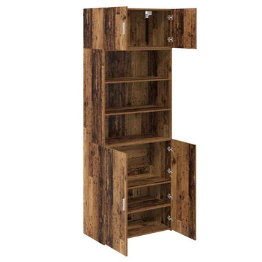 vidaXL Aufbewahrungsschrank Altholz 80 x 42,5 x 225 cm Holzwerkstoff