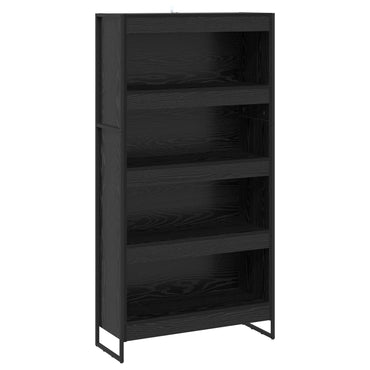 vidaXL Bücherregal 2 pcs Schwarz Eichen-Optik 80 x 30 x 155 cm