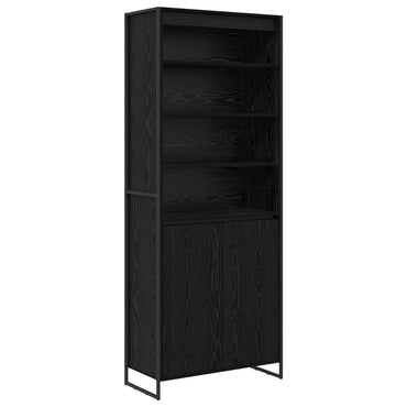 vidaXL Hohe Schränke 2 pcs Schwarz Eichen-Optik 79 x 36 x 200 cm