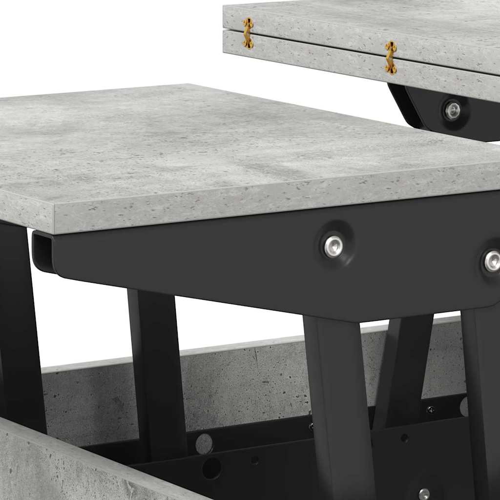 vidaXL Couchtisch Beton Grau 55 x 54,5 x 45 cm Holzwerkstoff