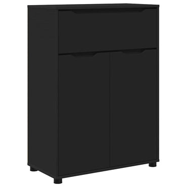 vidaXL Meuble de salle de bain noir 72,5 x 36,5 x 100 cm en bois d'ingénierie