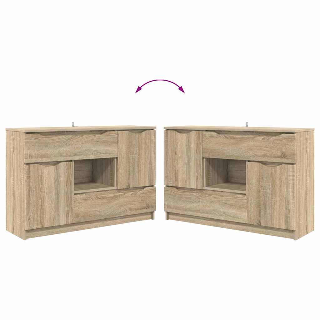 vidaXL Sideboard Sonoma-Eiche 100 x 30 x 65,6 Holzwerkstoff
