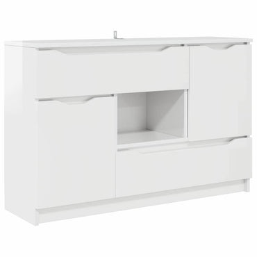 vidaXL Sideboard Hochglanz Weiß 100 x 30 x 65,6 Holzwerkstoff