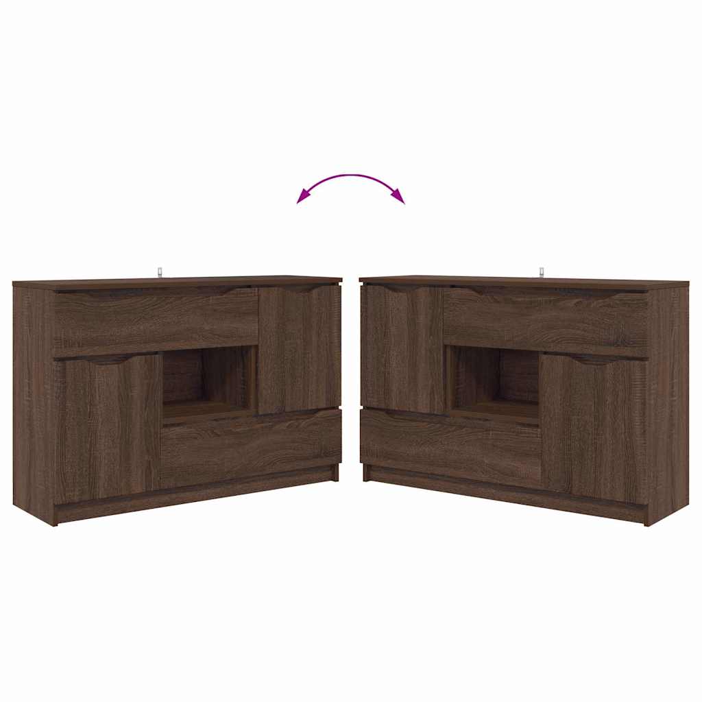 vidaXL Sideboard Braun Eichen-Optik 100 x 30 x 65,6 Holzwerkstoff