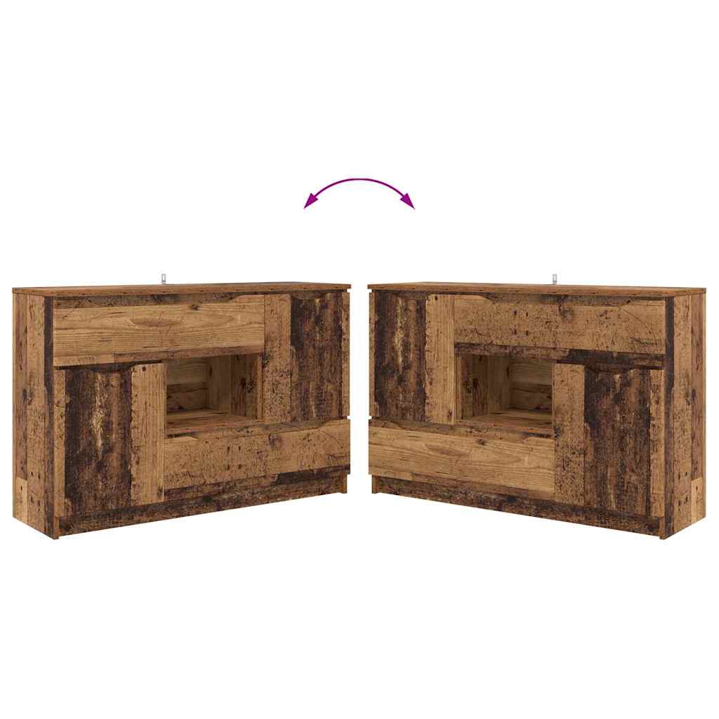 vidaXL Sideboard mit Schubladen Altholz 100 x 30 x 65,6 Holzwerkstoff