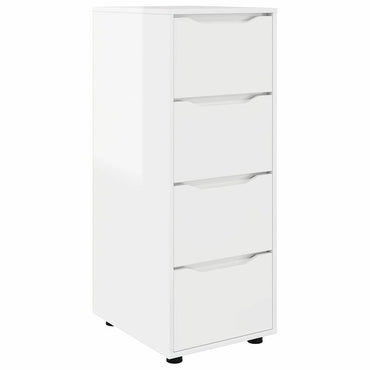 vidaXL Aufbewahrungsschrank Hochglanz Weiß 40 x 48 x 105 cm