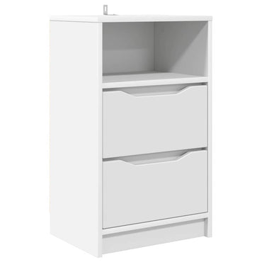 vidaXL Nachttisch mit Schubladen Weiß 40 x 30 x 467 cm Holzwerkstoff
