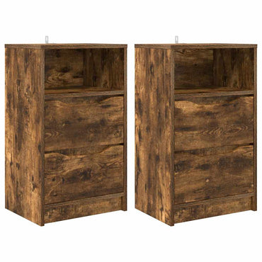 vidaXL Nachttische 2 pcs Geräucherte Eiche 40 x 30 x 467 cm