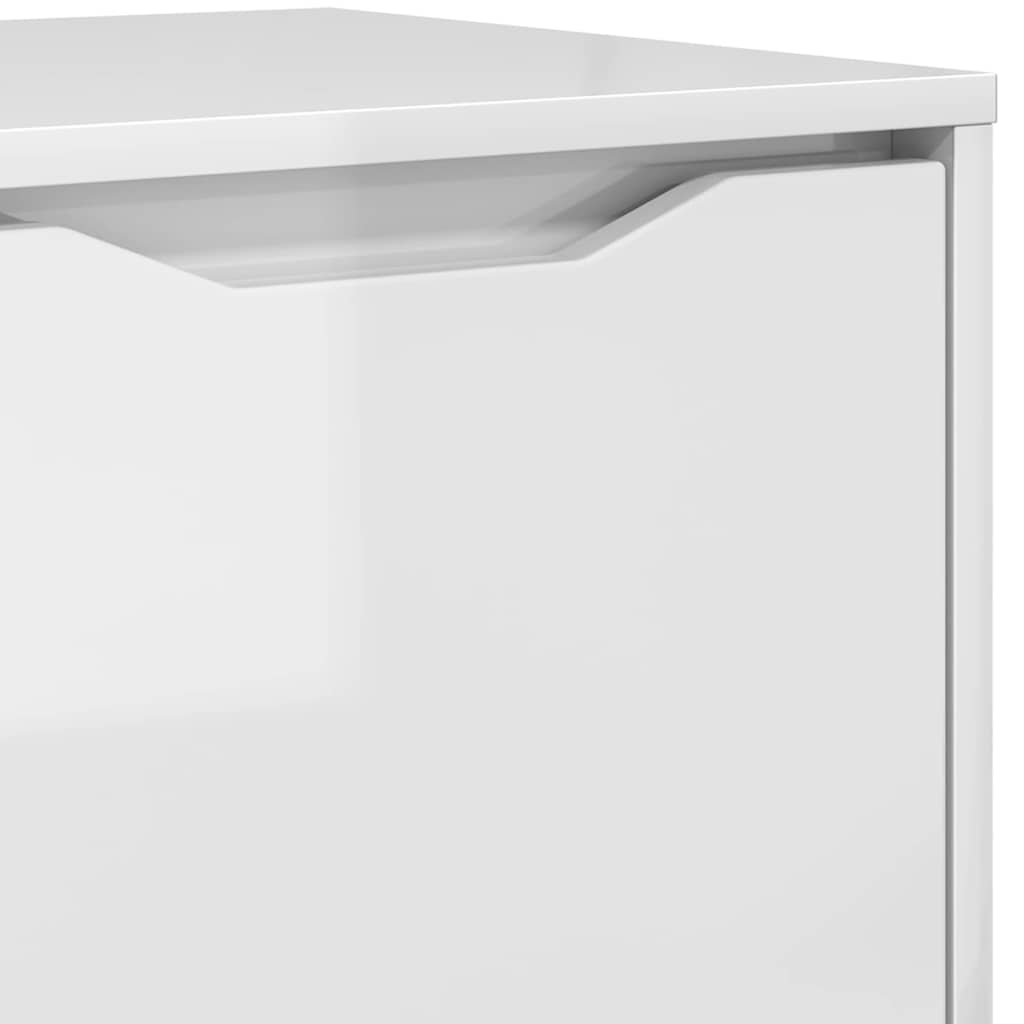 vidaXL Badezimmerschrank Hochglanz Weiß 40,5 x 40 x 44 cm
