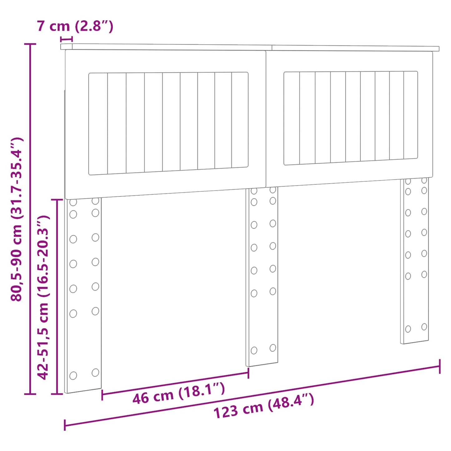 vidaXL Kopfteil Braun Eichen-Optik 120 cm Holzwerkstoff