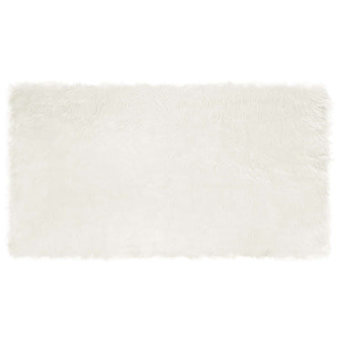 vidaXL Kunstschaffell Teppich Tafalla Weiß 60 x 110 cm Polyester