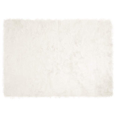 vidaXL Kunstschaffell Teppich Tafalla Weiß 120 x 170 cm Polyester