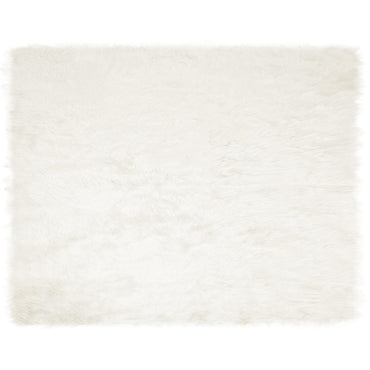 vidaXL Kunstschaffell Teppich Tafalla Weiß 200 x 280 cm Polyester