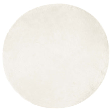 vidaXL Kunstschaffell Teppich Tafalla Weiß Ø 80 cm Polyester