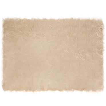 vidaXL Kunstschaffell Teppich Tafalla Beige 120 x 170 cm Polyester