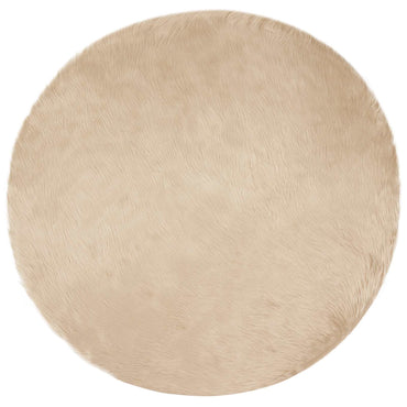 vidaXL Kunstschaffell Teppich Tafalla Beige Ø 200 cm Polyester