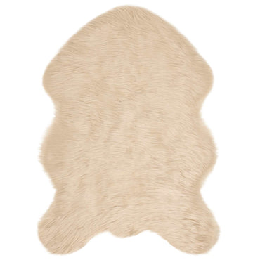 vidaXL Kunstschaffell Teppich Tafalla Beige 60 x 90 cm Polyester