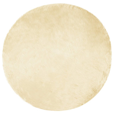 vidaXL Kunstschaffell Teppich Tafalla Creme Ø 200 cm Polyester