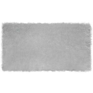 vidaXL Kunstschaffell Teppich Tafalla Grau 60 x 110 cm Polyester