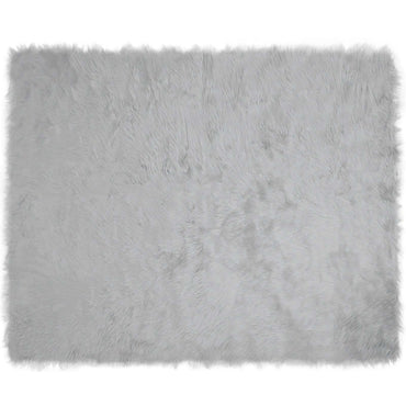 vidaXL Kunstschaffell Teppich Tafalla Grau 200 x 280 cm Polyester