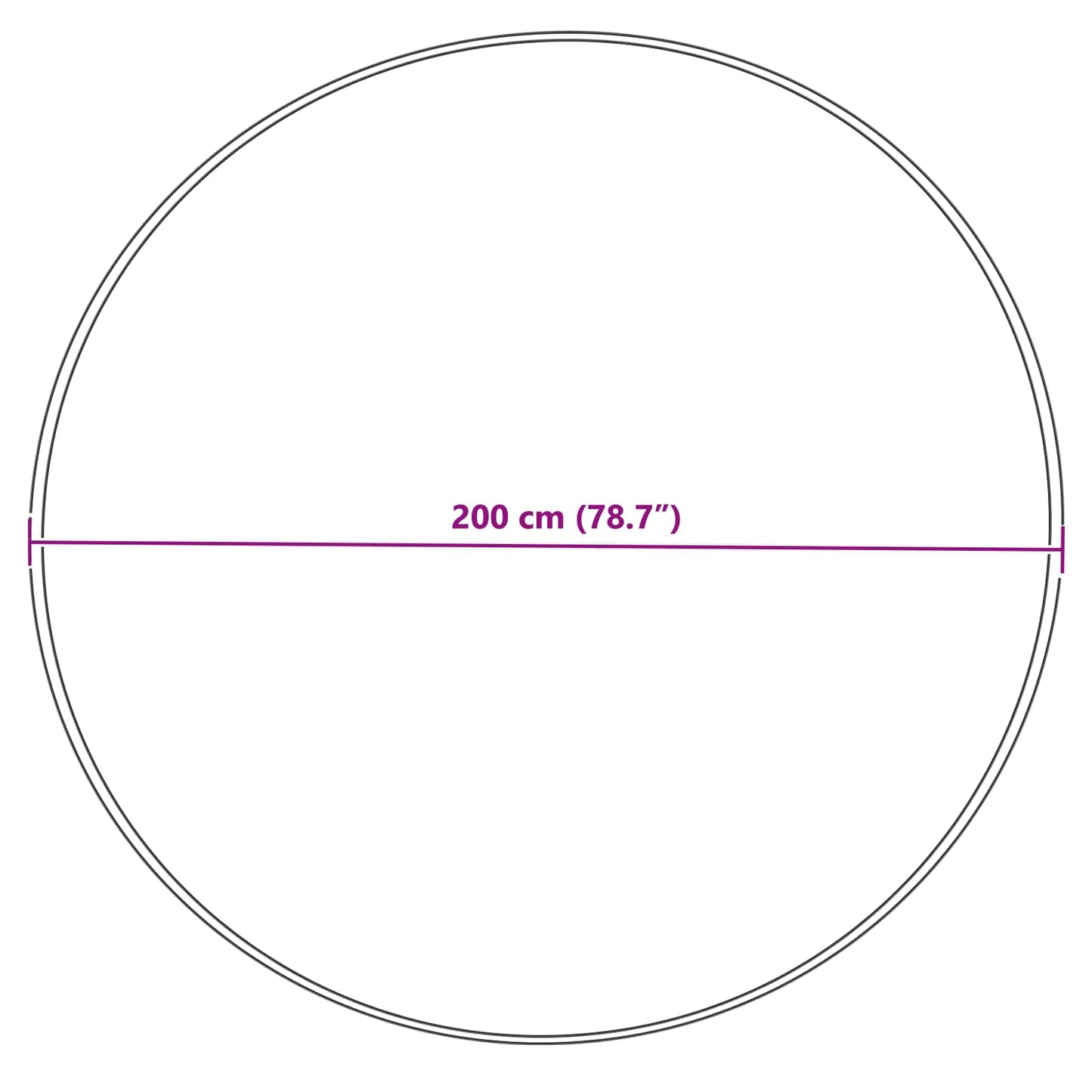 vidaXL Kunstschaffell Teppich Tafalla Grau Ø 200 cm Polyester